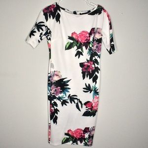 NWT AX Paris Stunning Floral White Dress 10